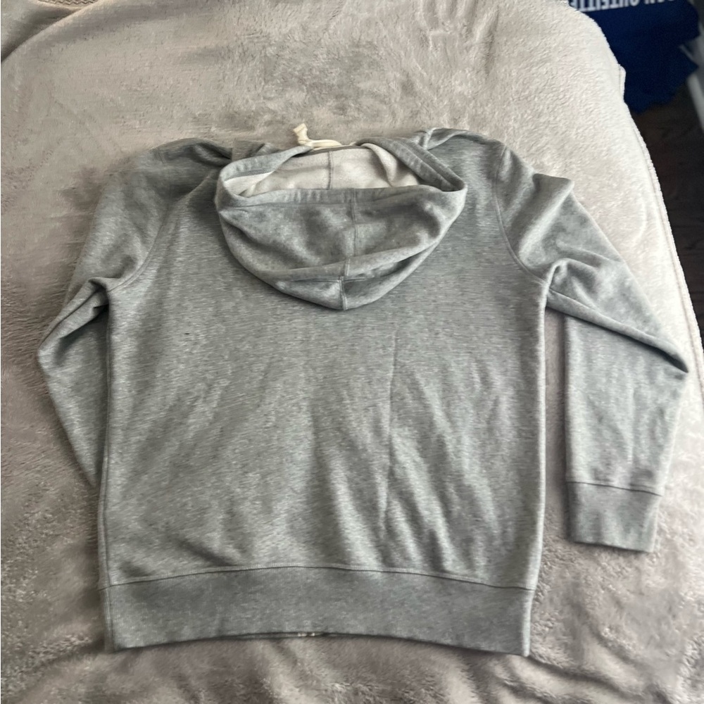 Converse Gray Zip-Up Hoodie with Logo L - Picture 2 of 2